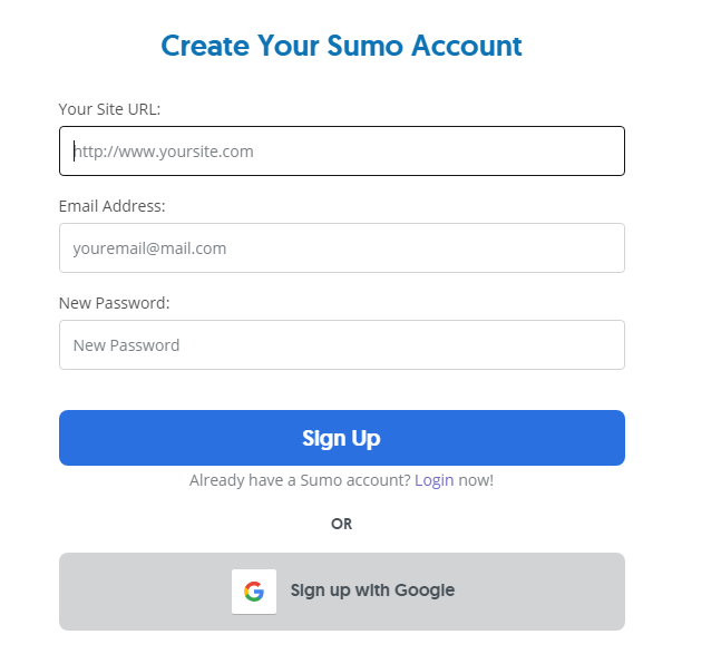 Sumo Email popup Subscription Box